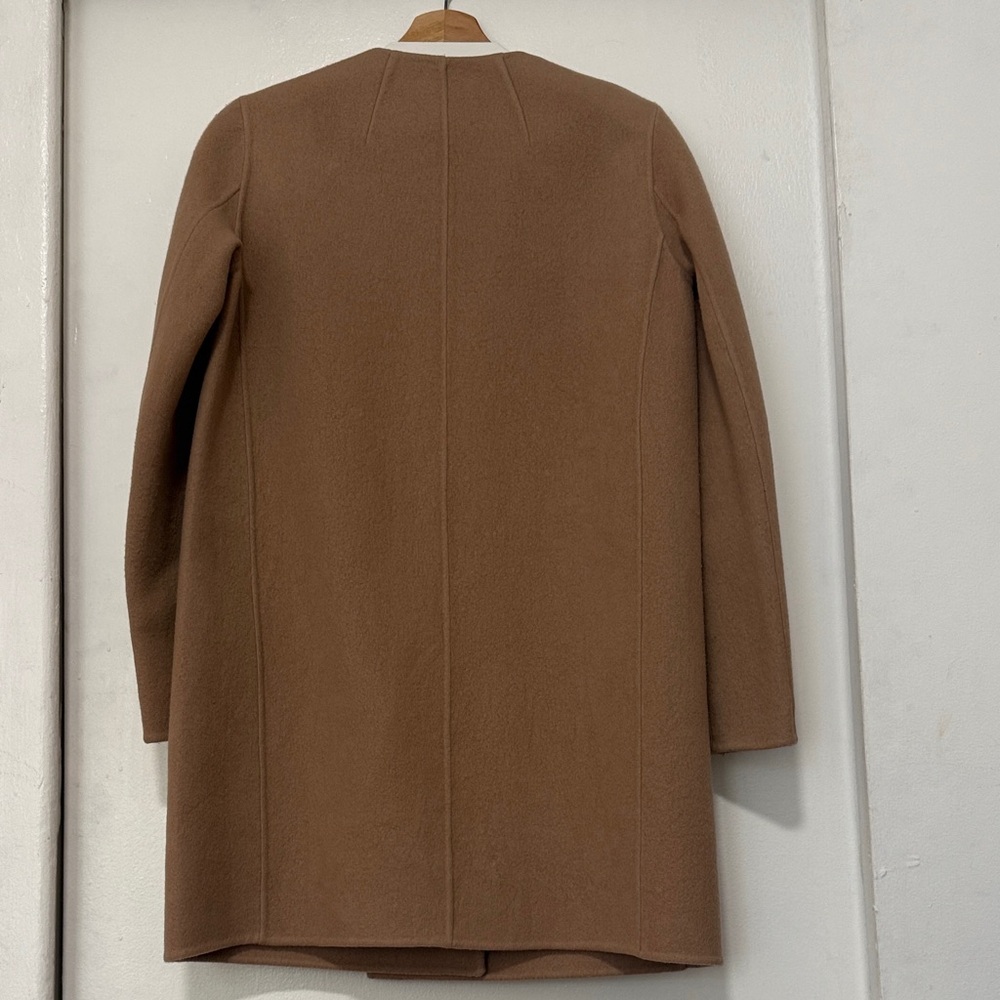 Theory Women's Tan Pea Coat Size S - Picture 5 of 6